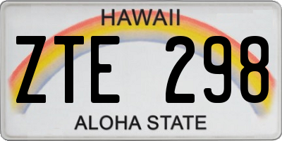 HI license plate ZTE298
