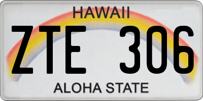 HI license plate ZTE306