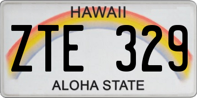 HI license plate ZTE329