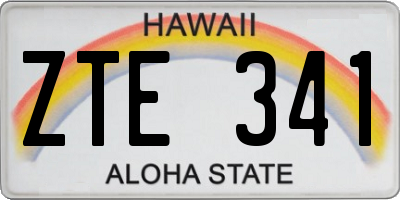 HI license plate ZTE341