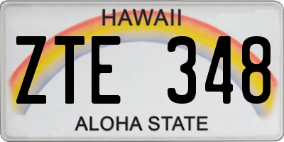 HI license plate ZTE348