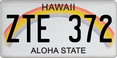 HI license plate ZTE372