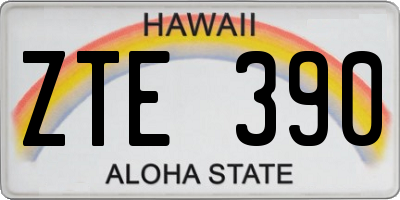 HI license plate ZTE390
