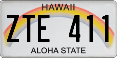 HI license plate ZTE411