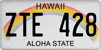 HI license plate ZTE428