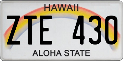 HI license plate ZTE430