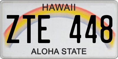 HI license plate ZTE448