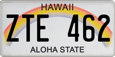 HI license plate ZTE462