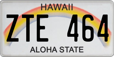 HI license plate ZTE464