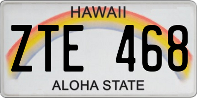 HI license plate ZTE468