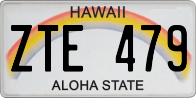 HI license plate ZTE479