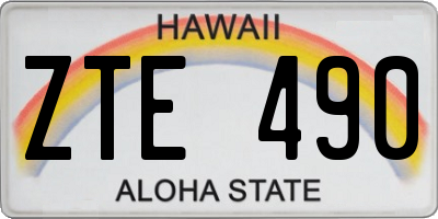 HI license plate ZTE490