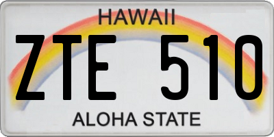 HI license plate ZTE510
