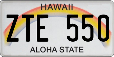 HI license plate ZTE550