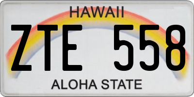 HI license plate ZTE558