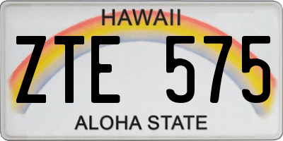 HI license plate ZTE575