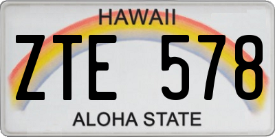 HI license plate ZTE578