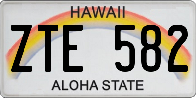 HI license plate ZTE582