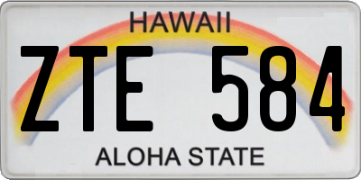 HI license plate ZTE584