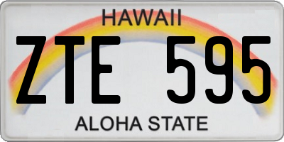 HI license plate ZTE595