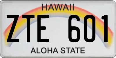 HI license plate ZTE601