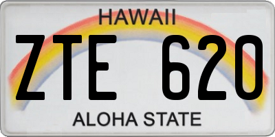 HI license plate ZTE620