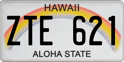 HI license plate ZTE621