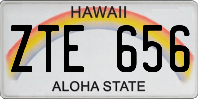 HI license plate ZTE656