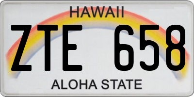 HI license plate ZTE658