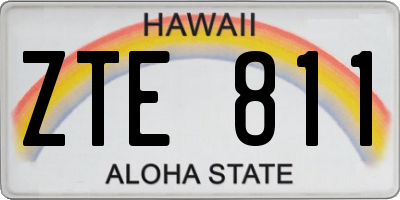 HI license plate ZTE811
