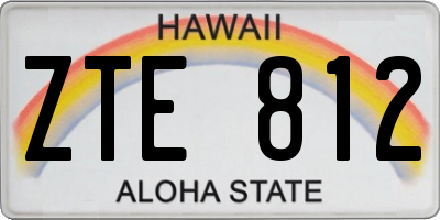 HI license plate ZTE812