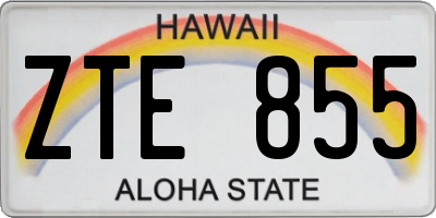 HI license plate ZTE855
