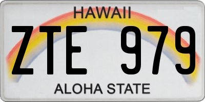 HI license plate ZTE979