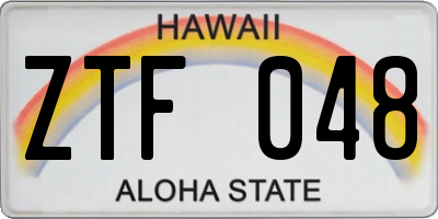 HI license plate ZTF048