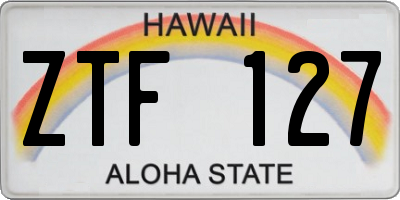 HI license plate ZTF127