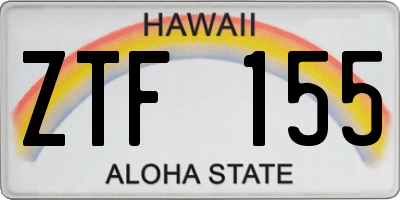 HI license plate ZTF155