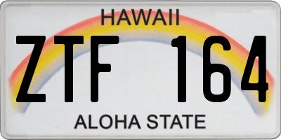 HI license plate ZTF164