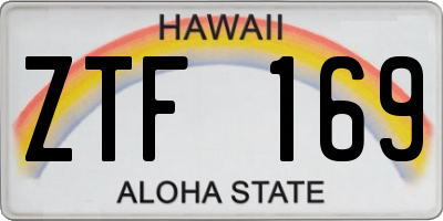 HI license plate ZTF169