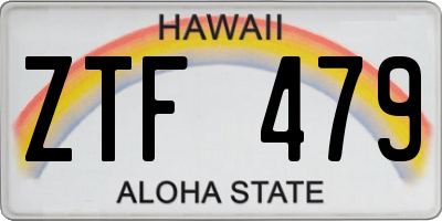 HI license plate ZTF479