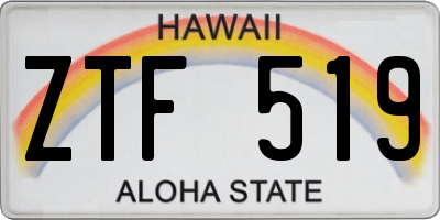 HI license plate ZTF519