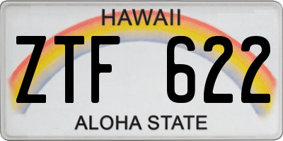 HI license plate ZTF622