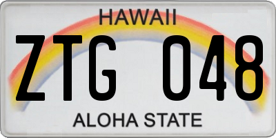 HI license plate ZTG048