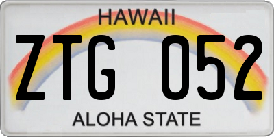 HI license plate ZTG052