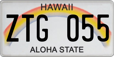 HI license plate ZTG055