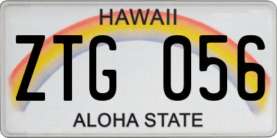 HI license plate ZTG056