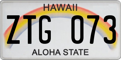HI license plate ZTG073