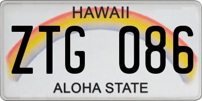 HI license plate ZTG086