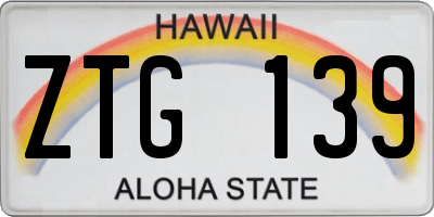 HI license plate ZTG139