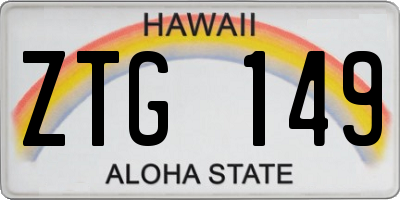 HI license plate ZTG149