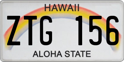 HI license plate ZTG156